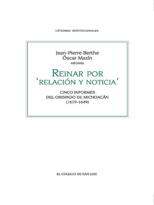 cover image of Reinar por 'relación y noticia'